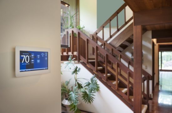 Smart wall energy control thermostat